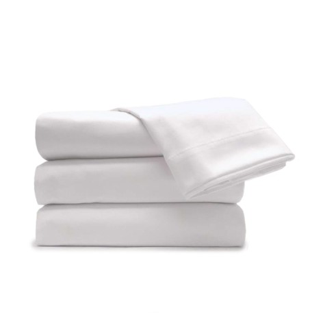 Sábanas Encimeras blancas 50% Algodón-50% Poliéster 180 hilos modelo suprem , la mejor ropa de cama para hotel.